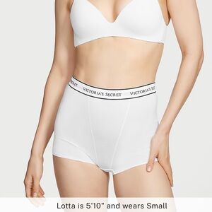 🆕 VICTORIA’S SECRET LOGO COTTON HIGH WAIST BOYSHORT BOXER BRIEF PANTY UNDERWEAR